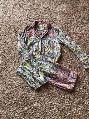 Anthropologie x Alexandra Farmer Floral Botanical Pajama Set Size S